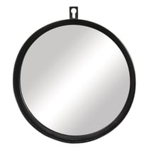 Miroir en métal, 18cm ø, noir, 3cm