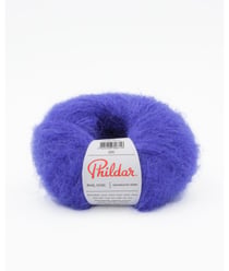 Pelote de laine et Mohair PHIL CHIC - 25gr - Phildar Blueberry Bleu