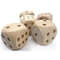 Jeu de yahtzee geant en bois - jeu de des xxl - jeu plein air jardin