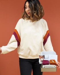 Kit sweat Trinity - champagne - 34-48, Avec patron