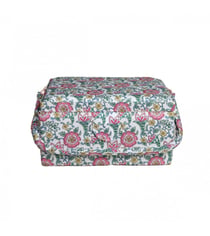 Boîte couture 19,5x13x9,5cm fleur rose