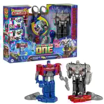 Pack de 2 figurines Optimus Prime (Orion Pax) et Megatron (D-16) de 11 cm, jouets des 6 ans, Transformers One Robot Battlers