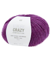 Fil exceptionnel à tricoter Luxury Crazy Composition Aran - Rico Design 07 Lilas