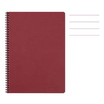 Cahier - A4 - 21x29,7cm - Lignes - 100 pages - Couverture rouge - Spirale