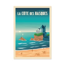 Affiche 30x40 cm - Biarritz - Olahoop Travel Posters
