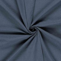 Tissu Seersucker Carreaux Nano Rayures sur fond Bleu marine
