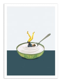Affiche 30 x 40 cm - Yoga in my yogurt - Maarten Leon