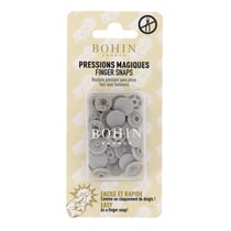 Pressions magiques - Boutons pression sans pince ø 13 mm - Gris clair