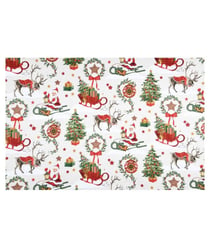 Tissu coton Noël étrennes de 160 cm de largeur etrenne multicolore vendu par 50 cm