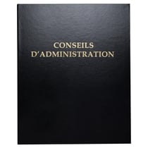 Reliure registre économique 32x26cm 4 anneaux - Conseils d'administration - Noir - x 6 - Exacompta