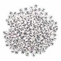 Perles lettres noir et blanc 0,7 x 0,3 cm 40 g