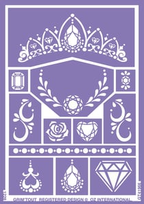 Pochoir de maquillage pour enfant Princesse