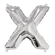 Ballon Lettre X, 40cm, 1pce. , argent