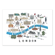 Affiche 30x40 cm - London Map - Alex Foster