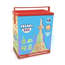 Baril técap 3xl 200 planchettes en bois - jeujura - 8322 - jeu construction