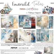 6 papiers scrapbooking 30 x30 cm Craft O' Clock EMERALD TALES