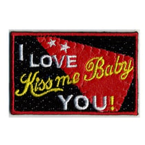 Lot de 3 écussons thermocollants I love you! 6cm