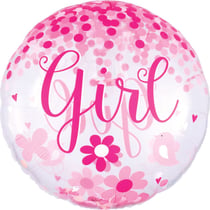 Ballon Géant Confetti Oh Baby Girl !