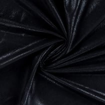 Tissu Simili cuir Naja extensible effet serpent brillant sur fond Noir