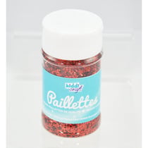 Pot salière de 60 gr de Paillettes ROUGE