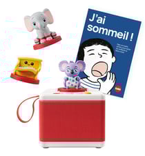 FABA Kit Le câlin du dodo, Conteuse d’histoires, 3 Personnages Sonores et guide J’ai sommeil ! - Contenu adapté aux enfants 0-3 ans