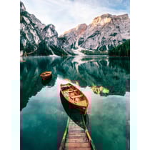 Puzzle les barques du lac de braies 500 pieces - collection evasion italie - nathan - 872893