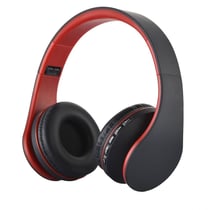 Casque Audio Bluetooth Pliable Sans Fil Avec Radio FM Et Lecteur MP3 Rouge Rouge YONIS