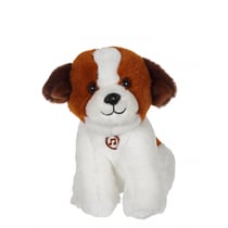 Peluche - Chien Mimi dogs sonore blanc et marron - 18 cm
