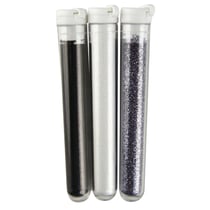 Poudre de paillettes fine, noir / blanc / gris, 3 couleurs à 3 g