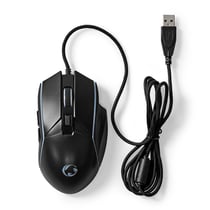 Nedis Souris de Jeu Filaire LED 6 Boutons à Haute Précision 7200 dpi Noir