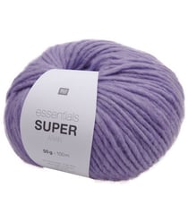Pelote de laine à tricoter Essentials Super Aran - Rico Design 05 Lilas
