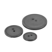 Bouton rond 2 trous classique gris
