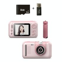 Appareil Photo Enfant HD 2.4 Pouces Rose Avec Carte Mémoire 8G Et Lecteur YONIS