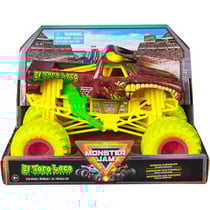 Monster jam geant : el toro loco - voiture brune et jaune - vehicule echelle 1:24 - spin master - 20144303
