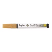 Marqueur couvrant pailleté pour textile, or brillant, pointe ronde 2 - 4mm, avec valve