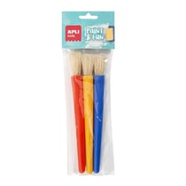 Pinceaux jumbo en plastique pointe ronde 3 u.