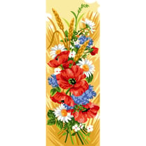 Canevas antique Fleurs des champs 30x65cm