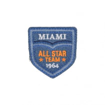 Ecusson thermocollant Equipe Miami Denim clair 4,5cm x 5,5cm