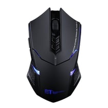 Souris Gaming Sans Fil 2400DPI 7 Boutons Avec Rétroéclairage Coloré et USB Noir YONIS