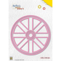 Gabarit de découpe pour machine Nellie's Choice - Kaléidoscope Roue - 12,5 x 12,5 cm