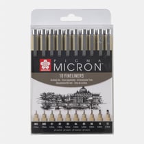 Lot de 10 feutres Fineliner - SAKURA - Noir - Pigma Micron