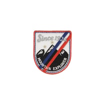 Ecusson thermocollant SINCE 1924 mountain tricolore 4x5cm