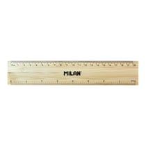 Règle - Double décimètre - 20cm - Bois bambou - Scolaire - Milan