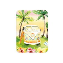 Petite boîte rectangulaire en métal - Vacances rétro (combi) - Hirondelles & Cie
