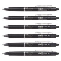 Lot de 6 stylos roller rétractables FriXion Ball Clicker Pilot - Encre noire