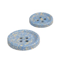 Lot de 3 boutons écorces de riz bleu ciel