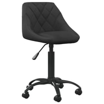 Chaise fauteuil siège de bureau informatique étude velours noir 02_0024046