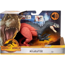 Coffret dinosaure megaraptor - articule et sonore - dino dominion - jurassic world - mattel hgp79