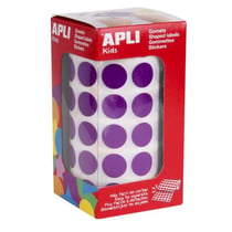 Apli Agipa - Gommettes rouleau Rond Ø 15 mm Violet x 2 832