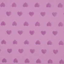 Tissu Maille cœur Amoria violet sur fond Parme - Au mètre